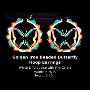 Home butteryfly hoop earrings