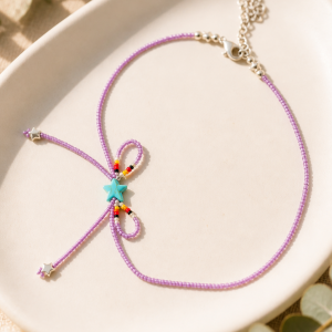 Radiant Dark Pink Star Bow Choker